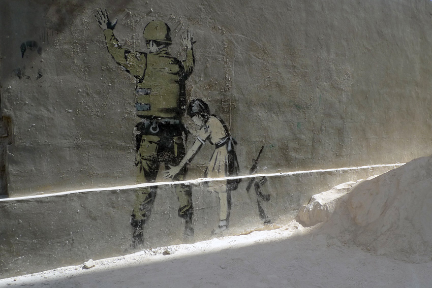 Banksy in Bethlehem, Westbank 2010 Banksy in Bethlehem, Westbank 2010